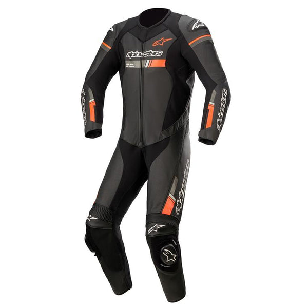 Alpinestars GP Force Chaser One Piece Leather Suit Black/Fluo Red