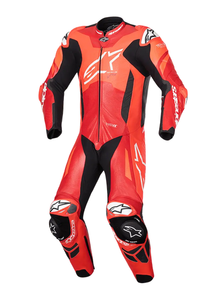 Alpinestars GP Plus V4 Sprint 1pc Leather Suit Fluo Red/Mid Red/White