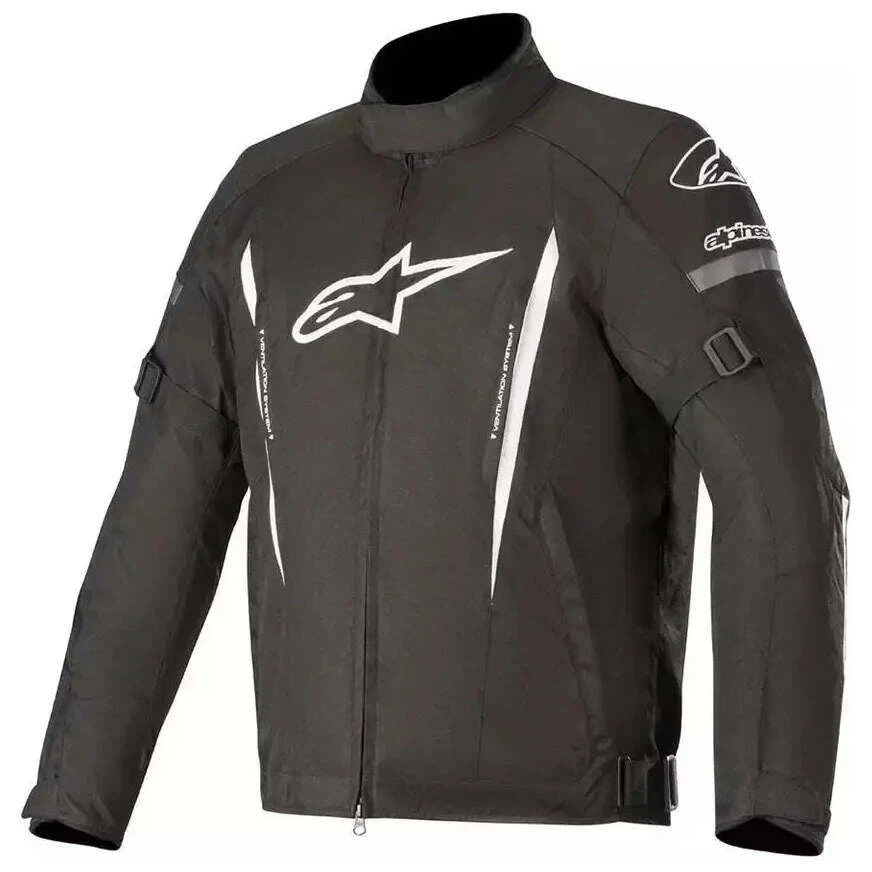 Alpinestars Gunner V2 Waterproof Jacket Black / White waterproof motorcycle jacket – front product view