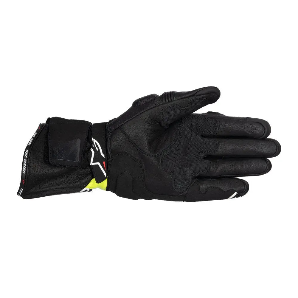 Alpinestars SP-3 Leather Gloves Black / Fluo Yellow / White FREE UK Delivery, FREE 365 Day Returns | Moto Central