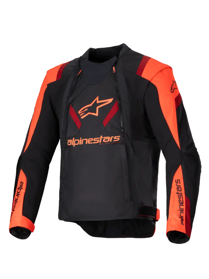 Alpinestars T-Stunt Air Textile Jacket Black / Fluo Red / Dark Red FREE UK Delivery, FREE 365 Day Returns | Moto Central