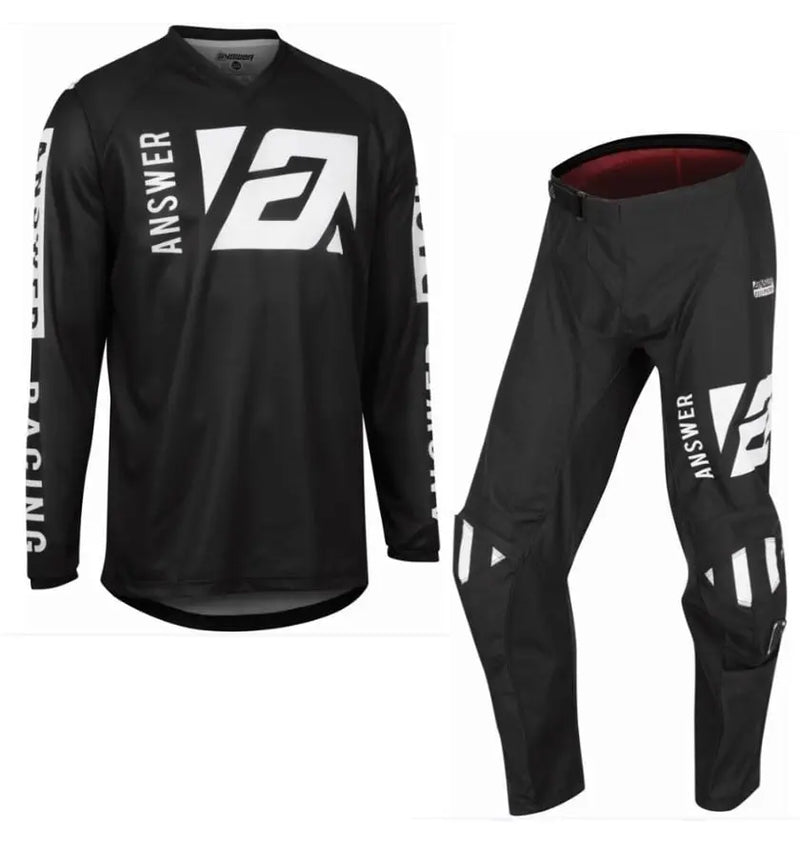 Answer Racing Syncron Merge Motocross Pant & Jersey Kit Black / White