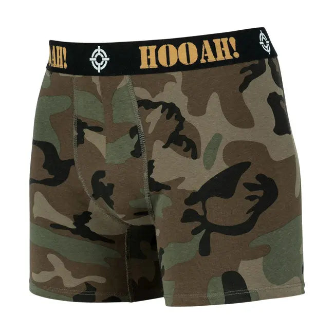 Army Surplus Woodland Hooah Boxer Shorts  - FREE UK Shipping, FREE 365 Day Returns | Moto Central