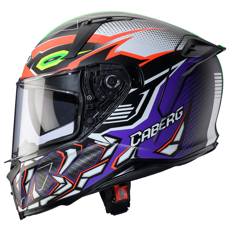 Caberg Avalon X Gurkha Matt Black / Fluo Orange / Fluo Green / Purple - alternate product view
