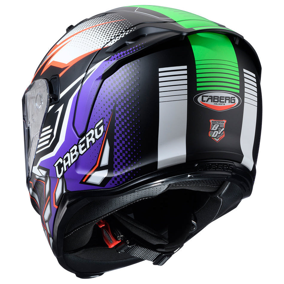 Caberg Avalon X Gurkha Matt Black / Fluo Orange / Fluo Green / Purple - additional product view