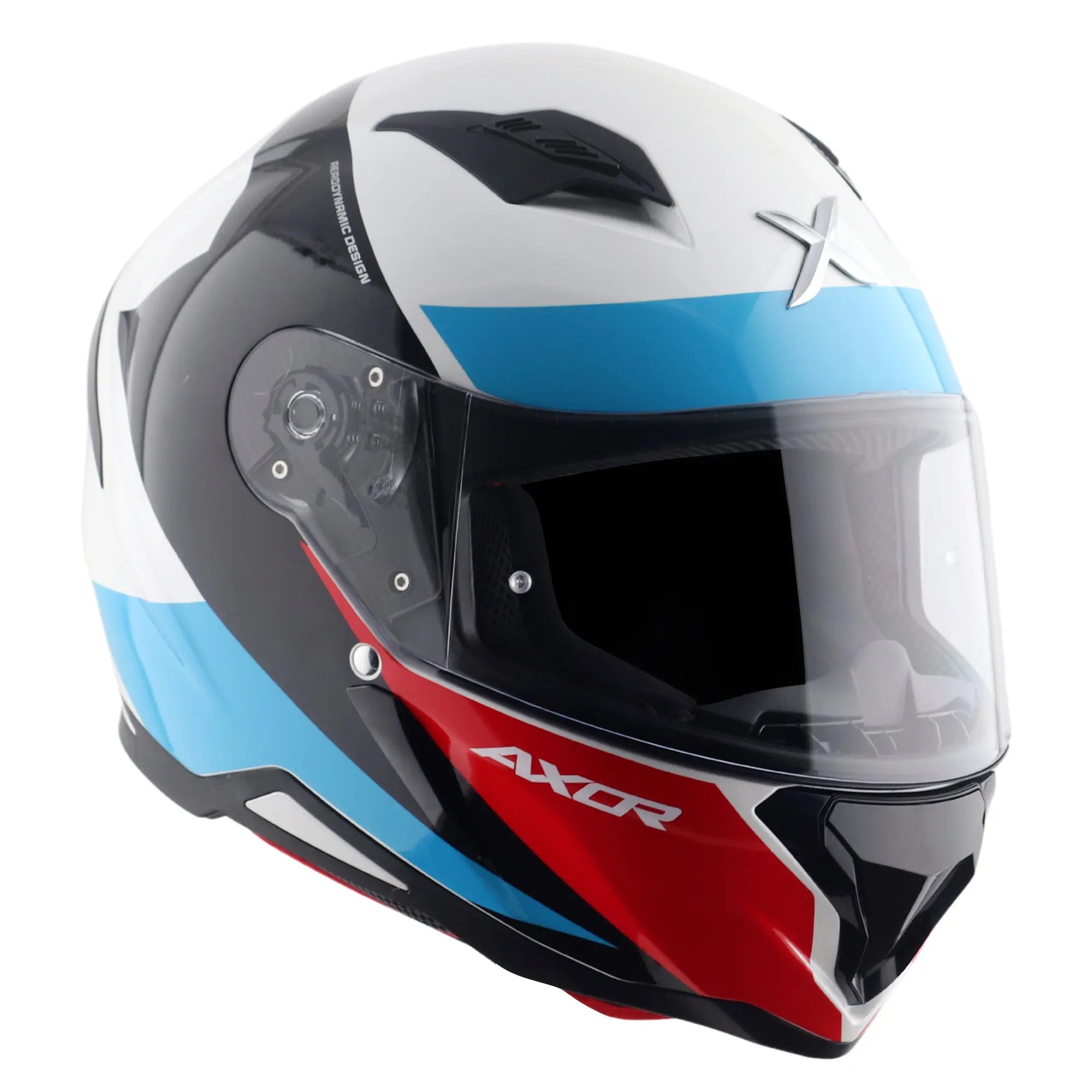 Axor Hunter SH890 Turbo Gloss White / Red FREE UK Delivery, FREE 365 Day Returns | Moto Central