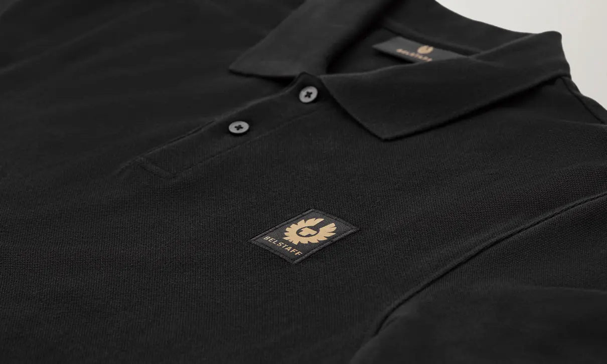 Belstaff Polo T-Shirt Black FREE UK Delivery, FREE 365 Day Returns | Moto Central