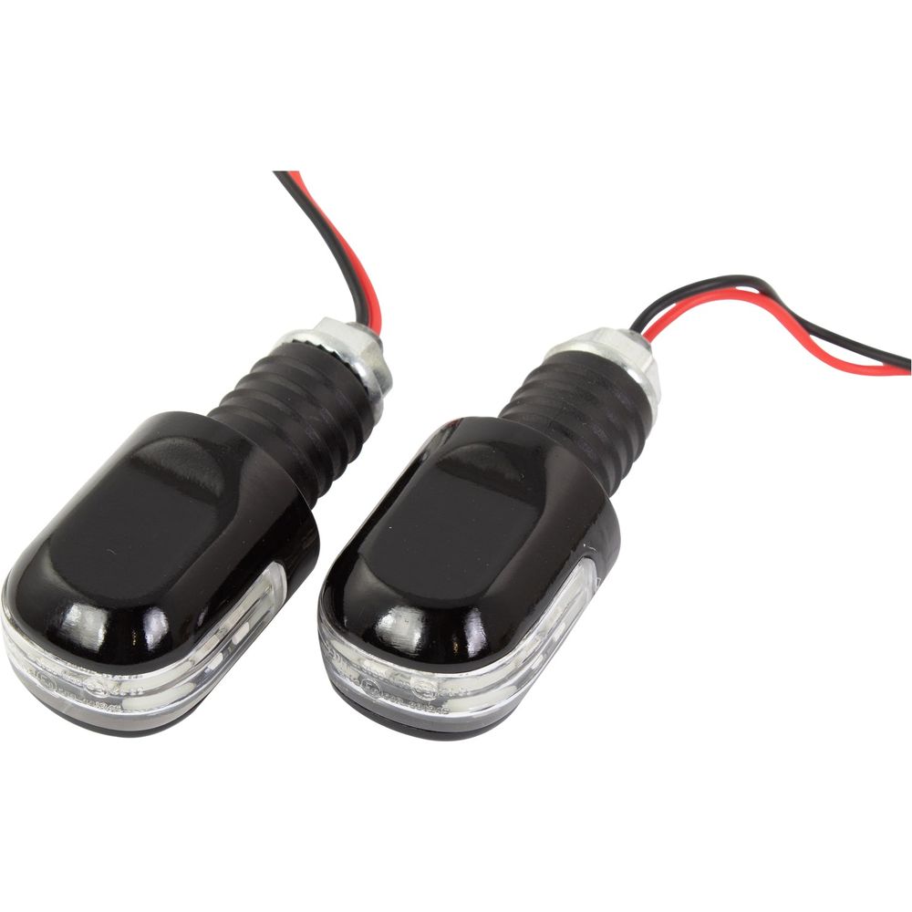 Bike It Bar Ends With Amber LED Indicators Black