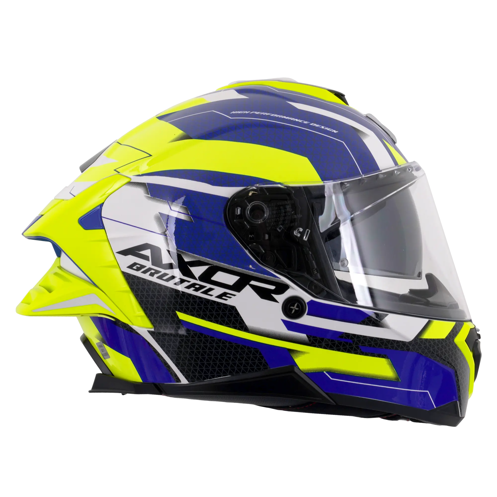Axor Brutale With Dual Spoiler Plexus Blue / Fluo Yellow FREE UK Delivery, FREE 365 Day Returns | Moto Central
