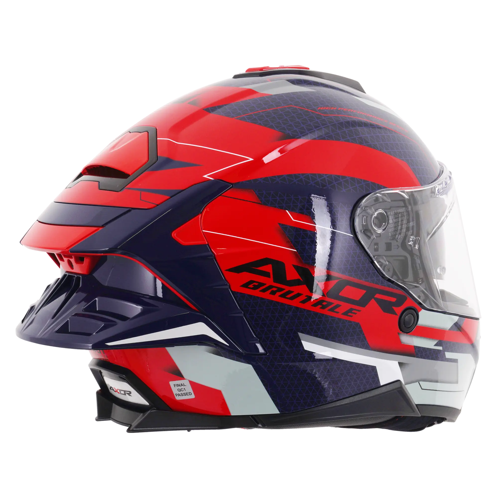 Axor Brutale With Dual Spoiler Plexus Blue / Red FREE UK Delivery, FREE 365 Day Returns | Moto Central