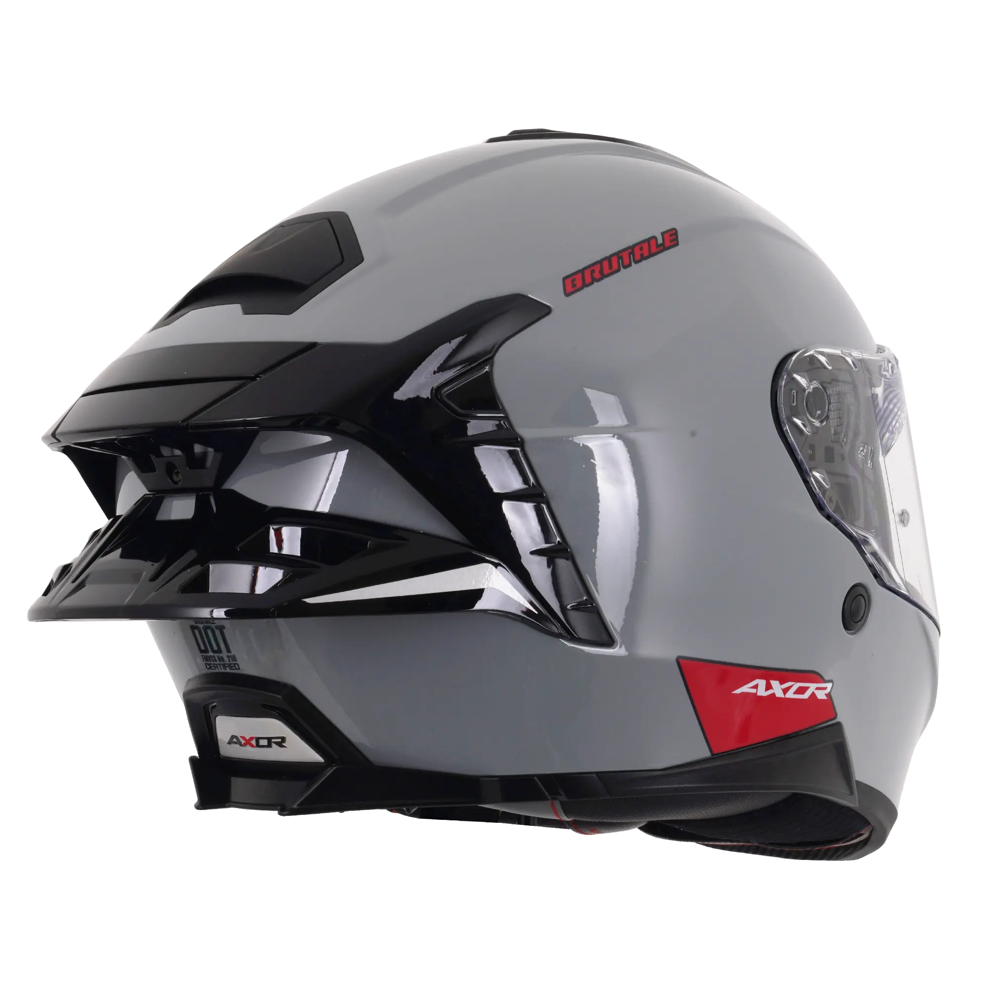 Axor Brutale With Dual Spoiler Gloss Nardo Grey FREE UK Delivery, FREE 365 Day Returns | Moto Central