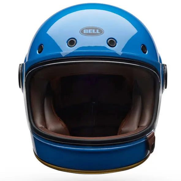 Bell Bullitt GT Solid ECE 22.06 Vintage Blue full-face motorcycle helmet, front view