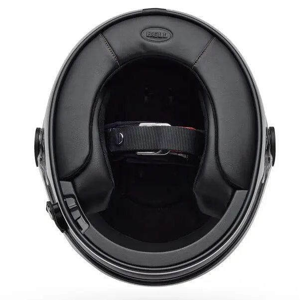 Bell Bullitt GT TT ECE 22.06 Brown / Black full-face motorcycle helmet, interior lining view