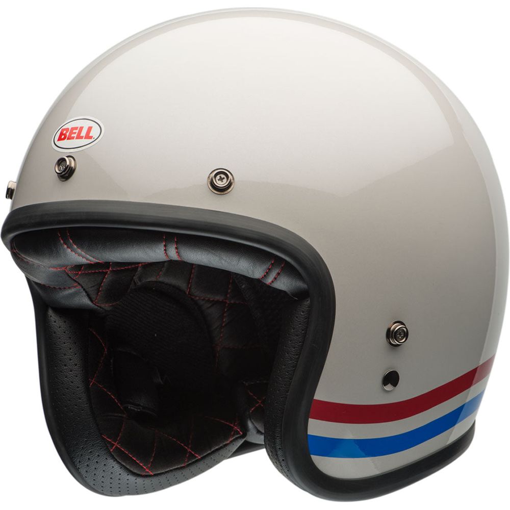 Bell Custom 500 ECE6 Stripes PRL White