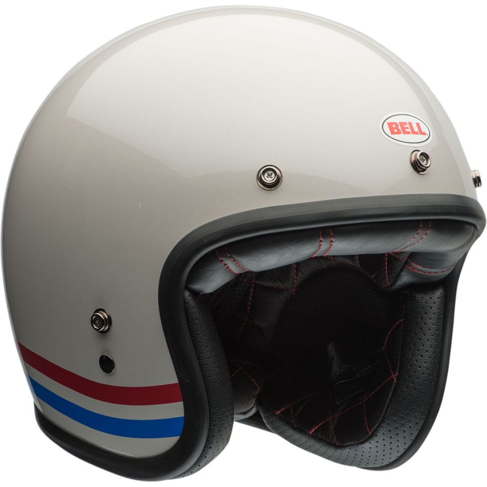 Bell Custom 500 ECE6 Stripes PRL White