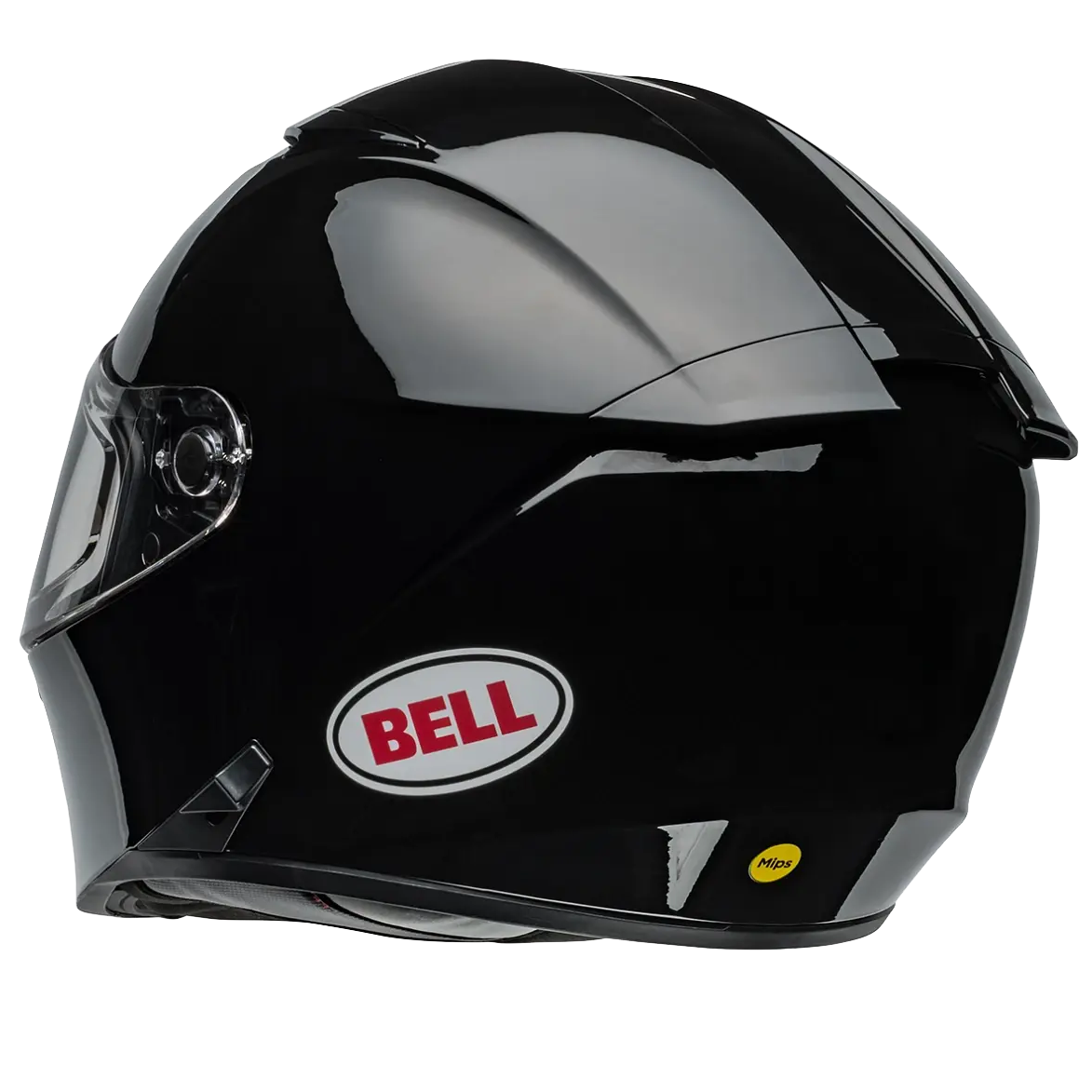 Bell Lithium Mips Solid ECE 22.06 Full Face Helmet - Black full-face motorcycle helmet, right-side profile view