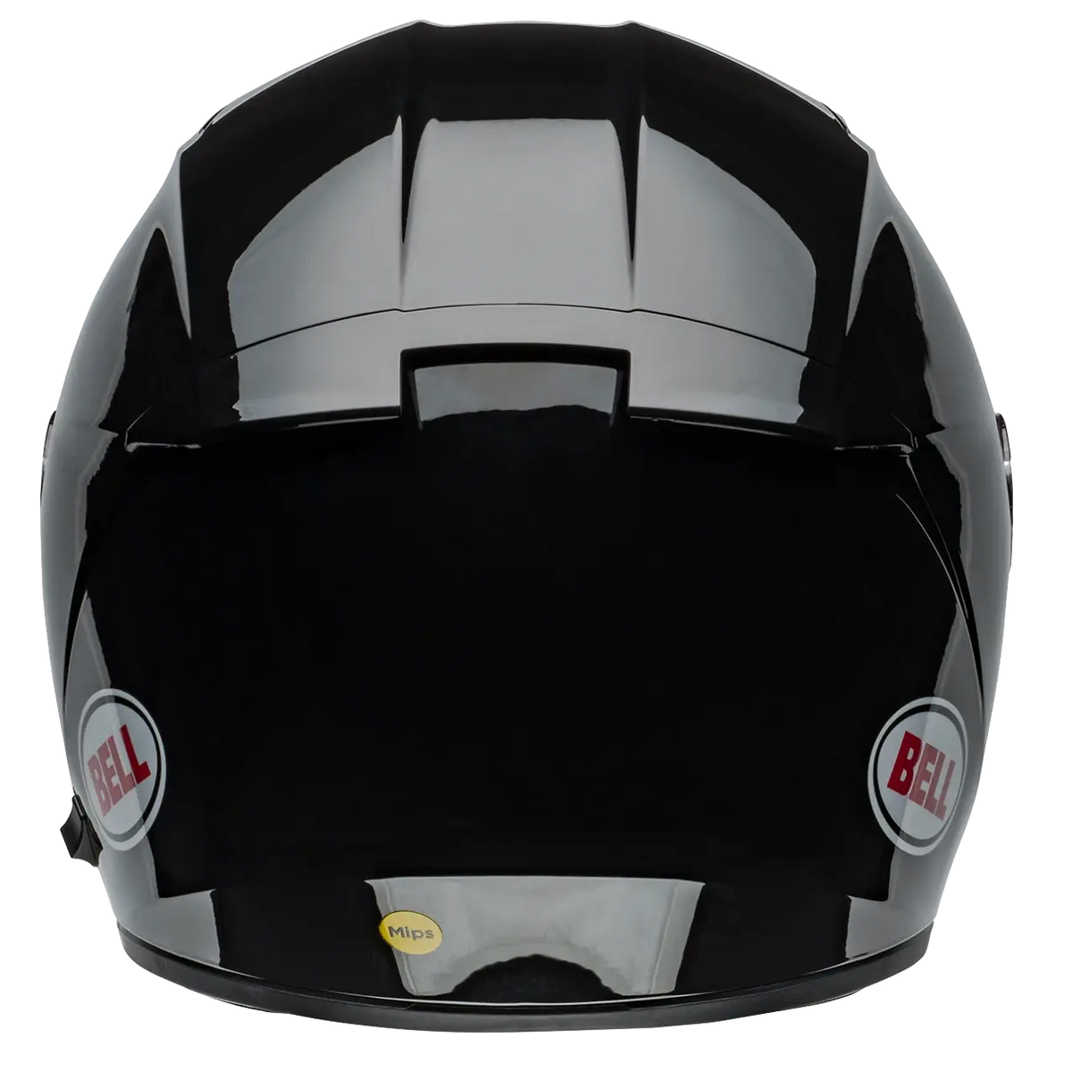 Bell Lithium Mips Solid ECE 22.06 Full Face Helmet - Black full-face motorcycle helmet, rear view