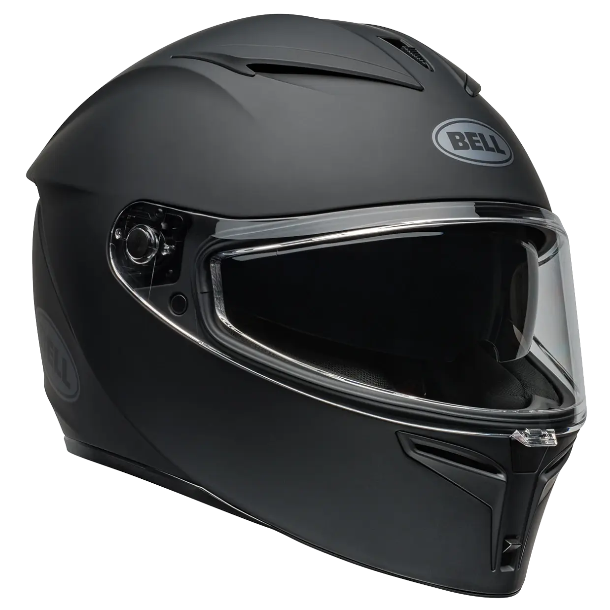 Bell Lithium Mips Solid ECE 22.06 Full Face Helmet - Matt Black full-face motorcycle helmet, left-front three-quarter view