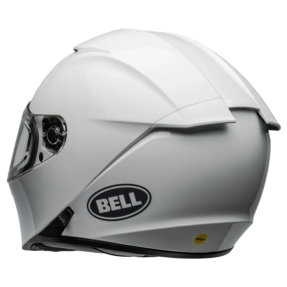 Bell Lithium Mips Solid ECE 22.06 Full Face Helmet - White full-face motorcycle helmet, right-side profile view