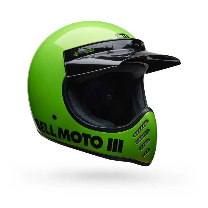 Bell Moto-3 Classic ECE 22.06 Gloss Green FREE UK Delivery, FREE 365 Day Returns | Moto Central