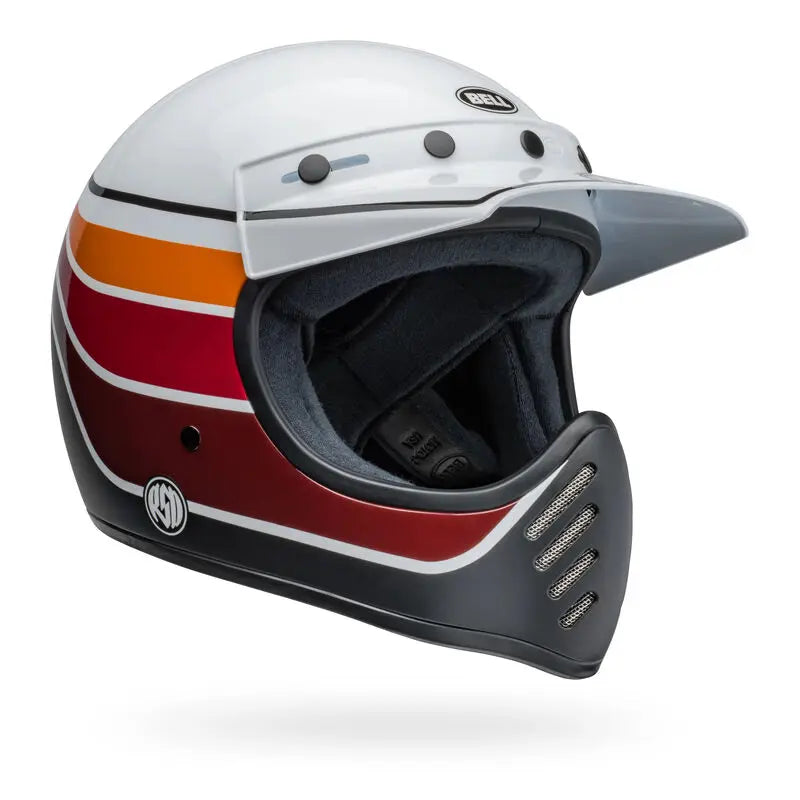 Bell Moto-3 RSD Saddleback ECE 22.06 Satin Gloss White / Black FREE UK Delivery, FREE 365 Day Returns | Moto Central