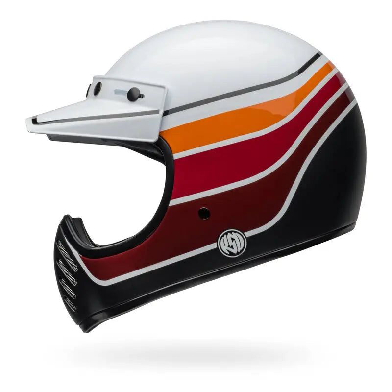 Bell Moto-3 RSD Saddleback ECE 22.06 Satin Gloss White / Black FREE UK Delivery, FREE 365 Day Returns | Moto Central