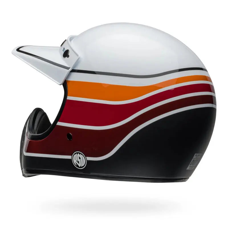 Bell Moto-3 RSD Saddleback ECE 22.06 Satin Gloss White / Black FREE UK Delivery, FREE 365 Day Returns | Moto Central
