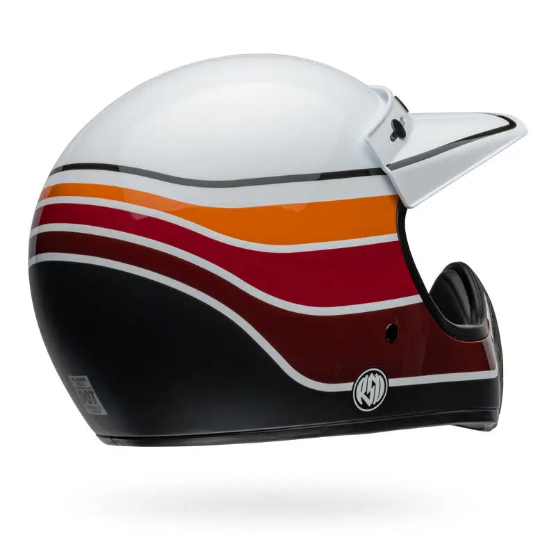 Bell Moto-3 RSD Saddleback ECE 22.06 Satin Gloss White / Black FREE UK Delivery, FREE 365 Day Returns | Moto Central