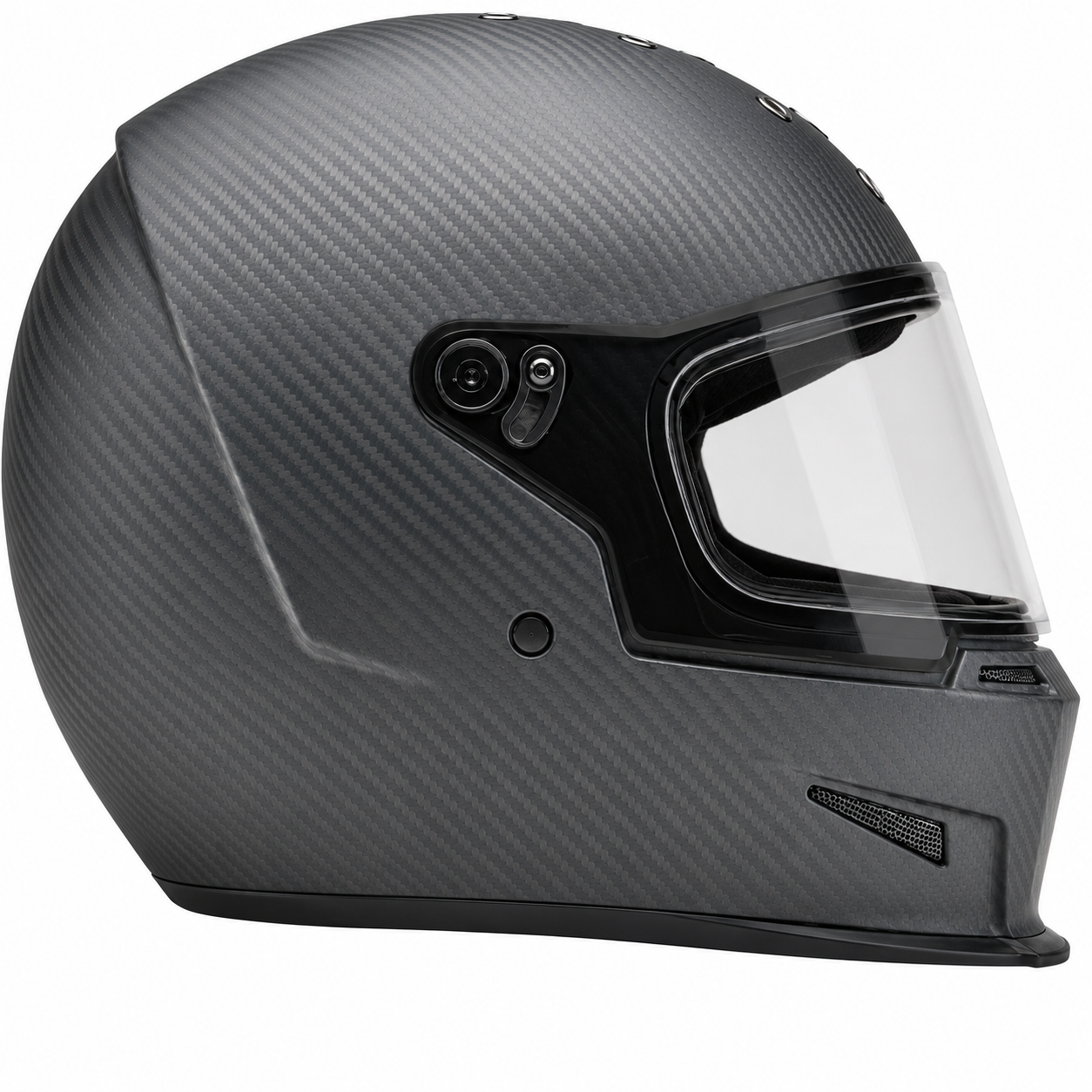 Bell Eliminator Carbon Solid ProTint ECE 22.06 Full Face Helmet - Matt Black full-face motorcycle helmet, front view