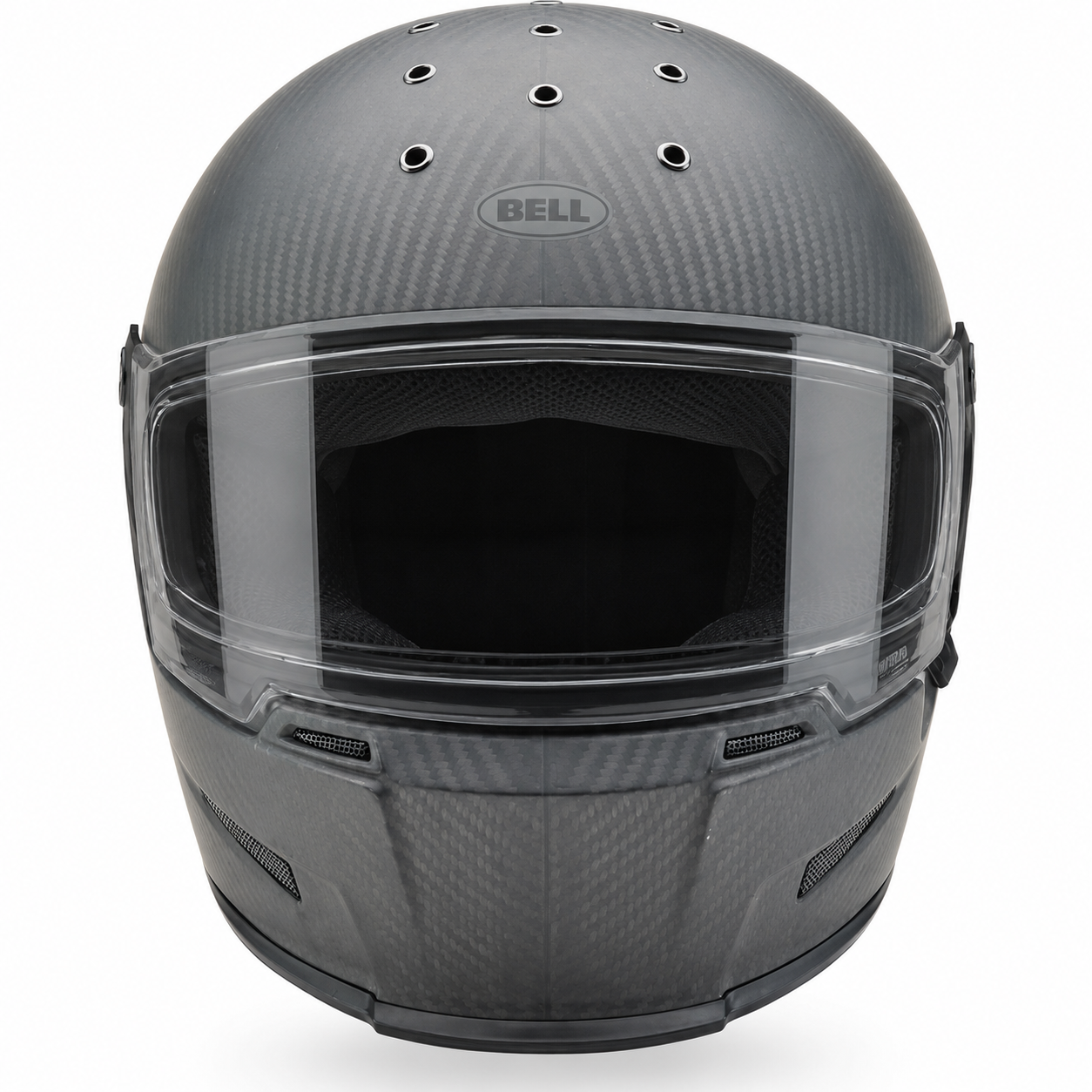 Bell Eliminator Carbon Solid ProTint ECE 22.06 Full Face Helmet - Matt Black full-face motorcycle helmet, rear view