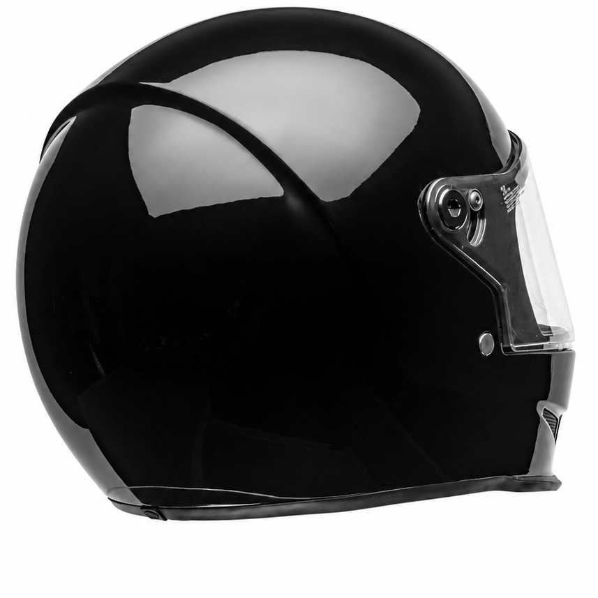 Bell Eliminator Solid ECE 22.06 Black full-face motorcycle helmet, rear view