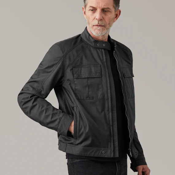 Belstaff Temple Technical Nylon Textile Jacket Black