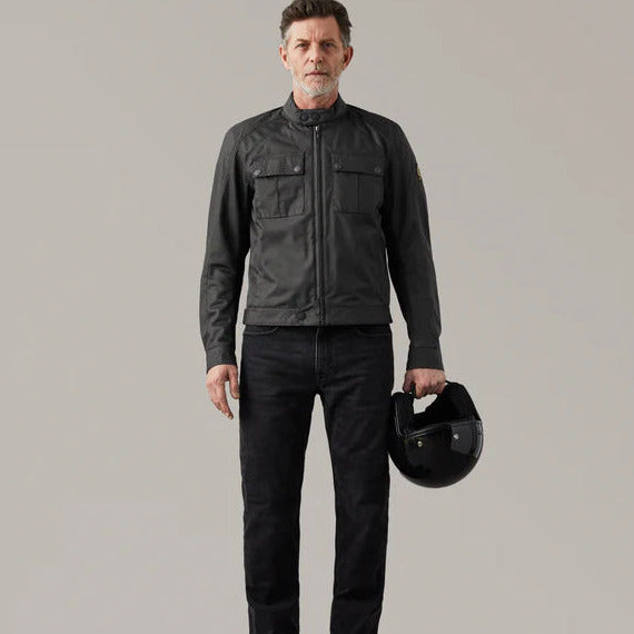 Belstaff Temple Technical Nylon Textile Jacket Black