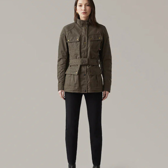 Belstaff Trialmaster Ladies Waxed Cotton Jacket Forest Green