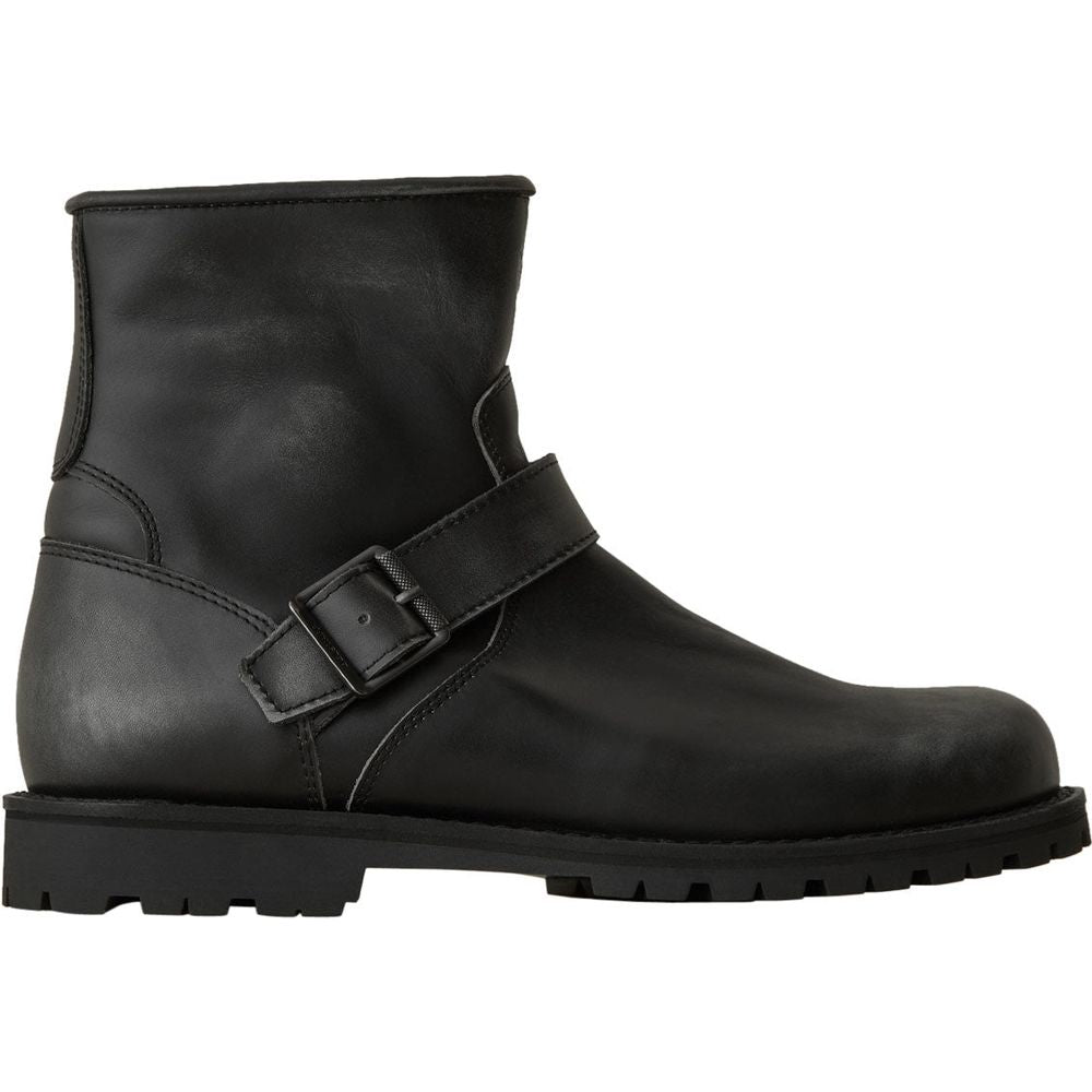 Belstaff Trialmaster Short Leather Boots Black
