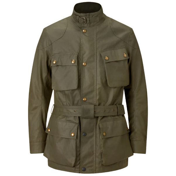 Belstaff Trialmaster Waxed Cotton Jacket Olive FREE Delivery Returns