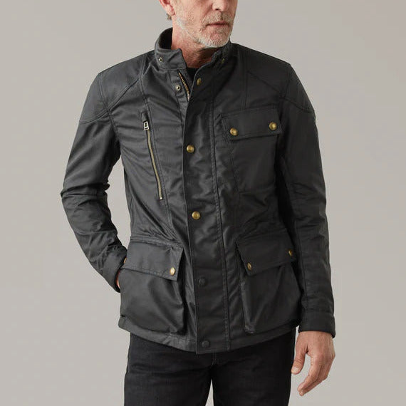 Belstaff Waymaster Technical Waxed Cotton Jacket Black