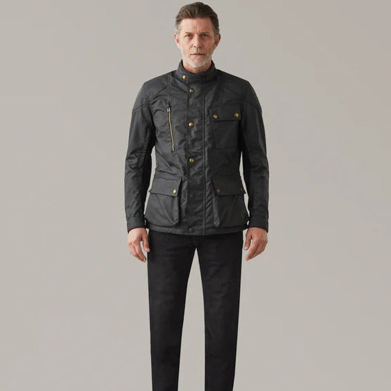 Belstaff Waymaster Technical Waxed Cotton Jacket Black