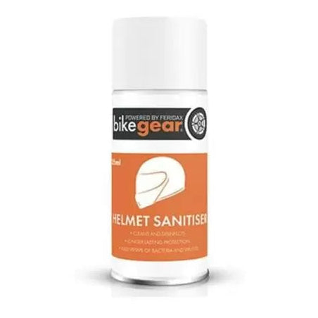Bikegear Helmet Sanitiser 125ml spray bottle, front view