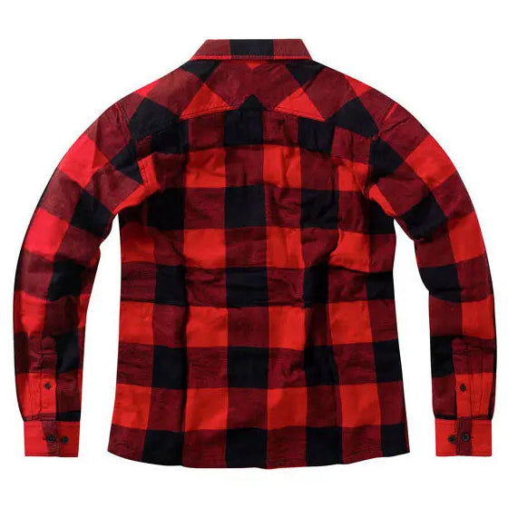 West Coast Choppers Rigid Flannel Shirt Red / Black, back view