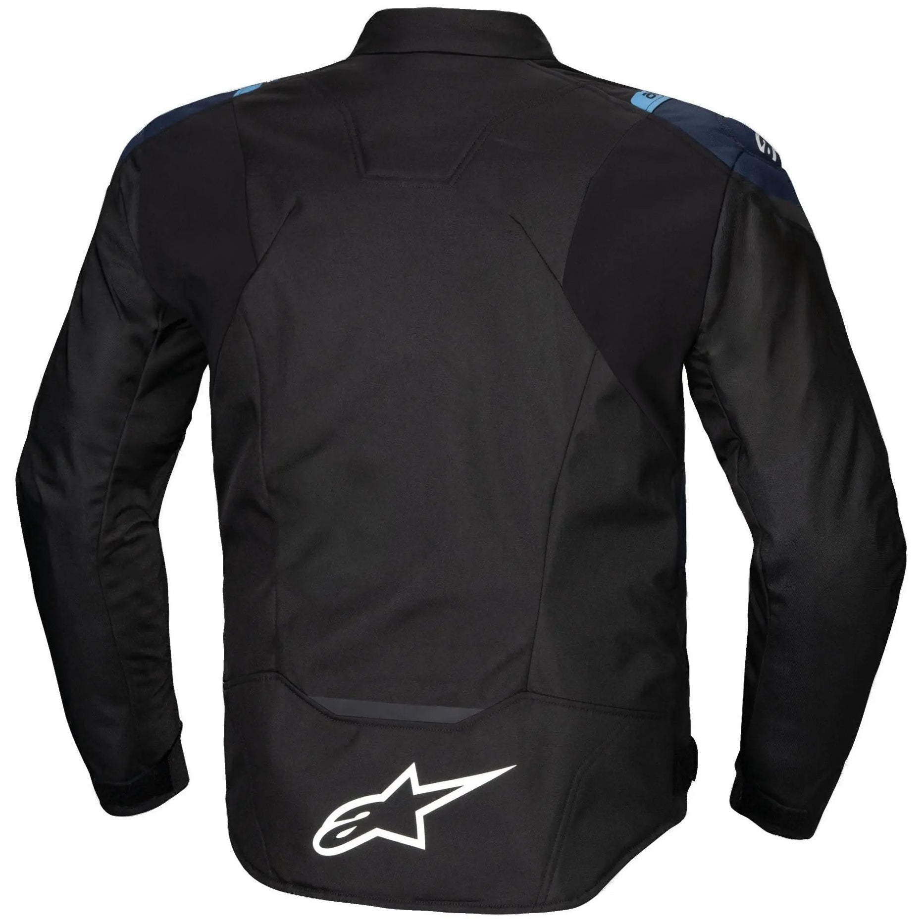 Alpinestars T-Jaws V4 Waterproof Textile Jacket Black / Dark Blue / Blithe Blue back product view