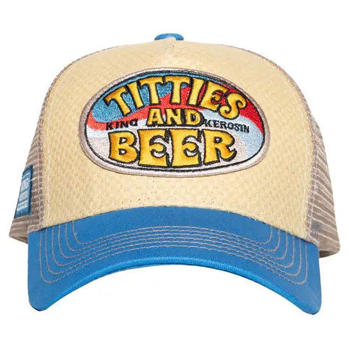 King Kerosin Titties And Beer Cap Beige / Blue — front view