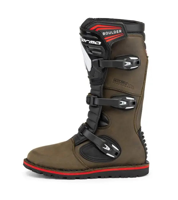 Forma Boulder Off-Road Boots Brown  - FREE UK Shipping, FREE 365 Day Returns | Moto Central