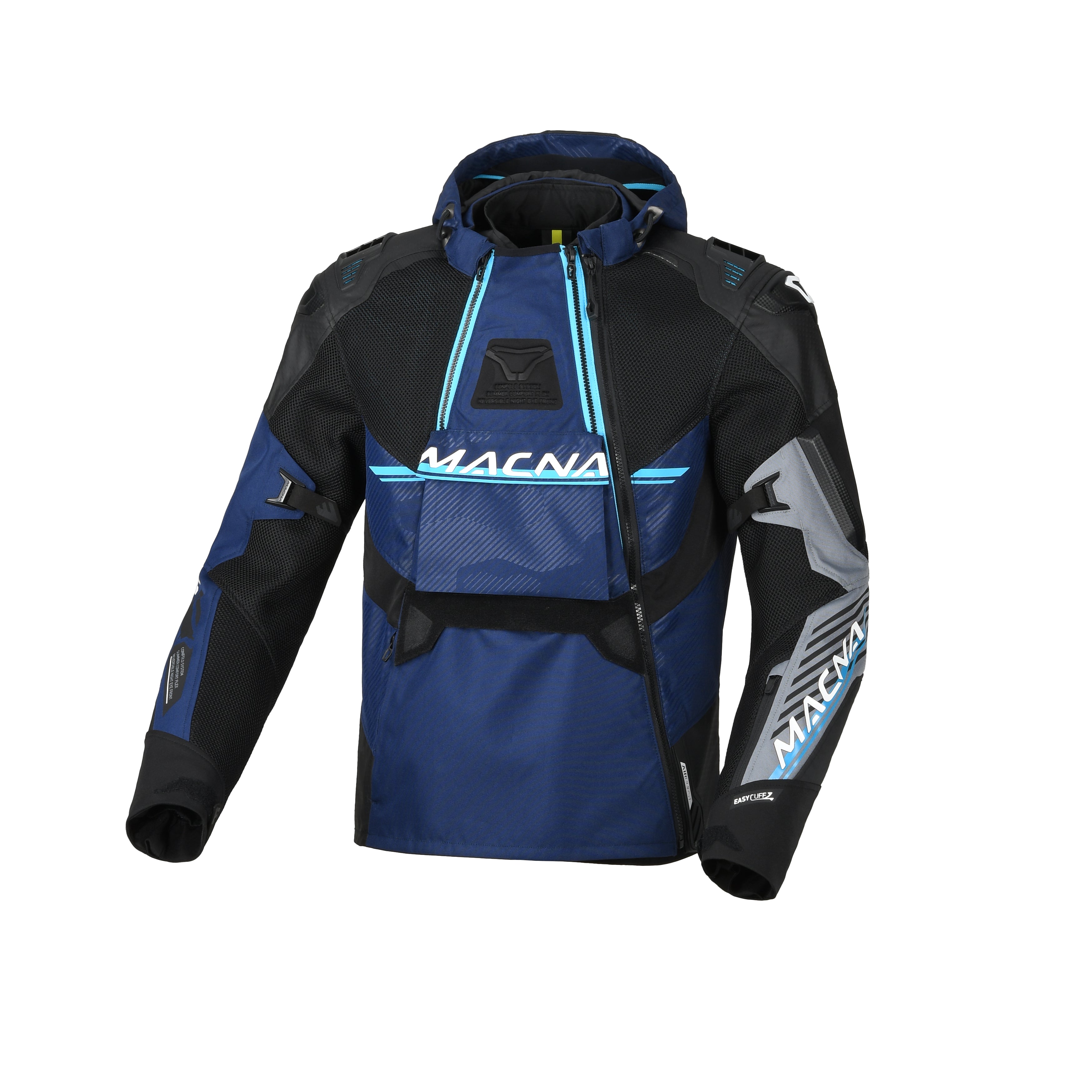 Macna Bravic Textile Jacket Blue / Black FREE UK Delivery, FREE 365 Day Returns | Moto Central