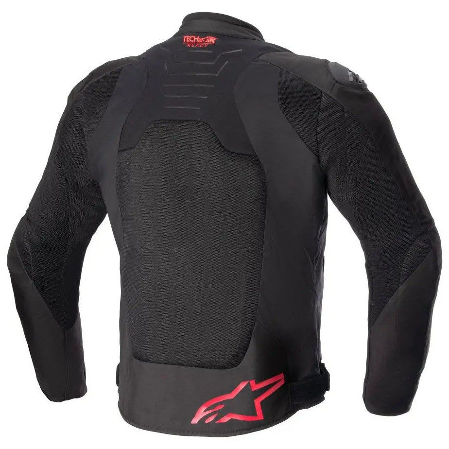 Alpinestars SMX Air Textile Jacket Black / Bright Red, back view