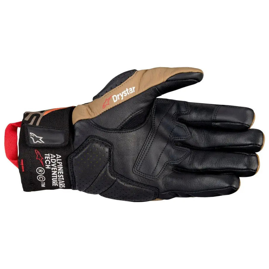 Alpinestars Belize V3 Drystar Leather Gloves Black / Gobi / Brown Sand, palm view