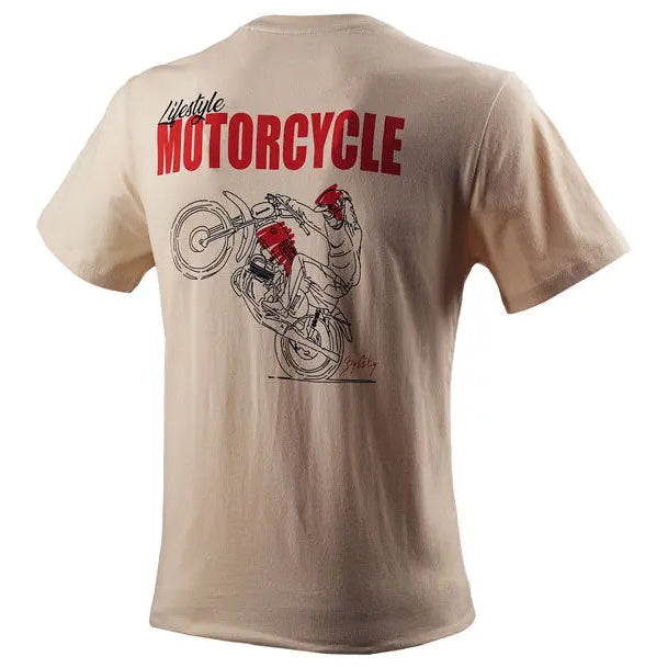 ByCity Motorlife T-Shirt Cream — graphic front view