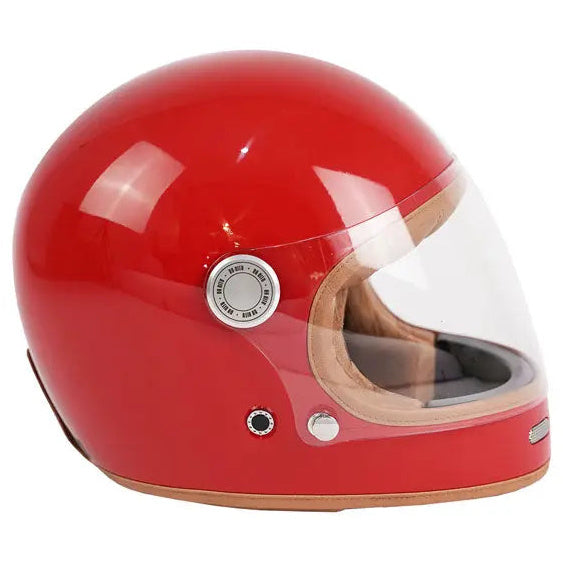 ByCity Roadster 2 Red full-face motorcycle helmet, left-side view