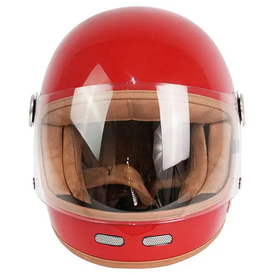 ByCity Roadster 2 Red full-face motorcycle helmet, front view