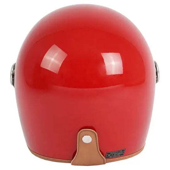 ByCity Roadster 2 Red full-face motorcycle helmet, rear view